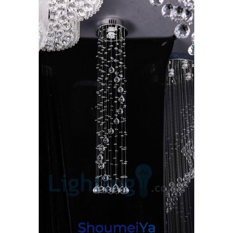 1 ライト 安価 モダン K9 クリスタル ラウンド フラッシュ マウント シーリング ライト