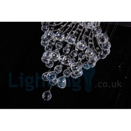 4 ライト モダン K9 クリスタル ラウンド フラッシュ マウント シーリング ライト