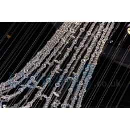 4 ライト モダン K9 クリスタル ラウンド フラッシュ マウント シーリング ライト