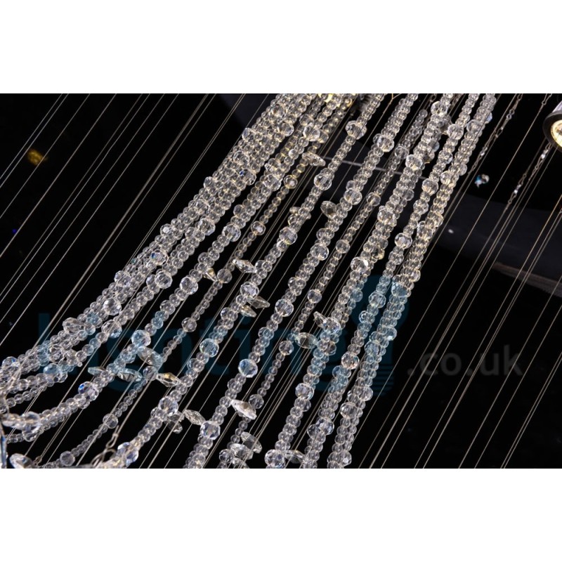 4 ライト モダン K9 クリスタル ラウンド フラッシュ マウント シーリング ライト