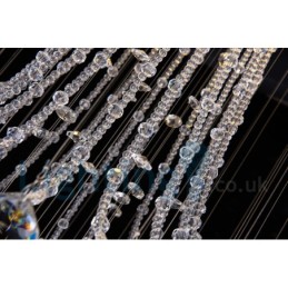 4 ライト モダン K9 クリスタル ラウンド フラッシュ マウント シーリング ライト