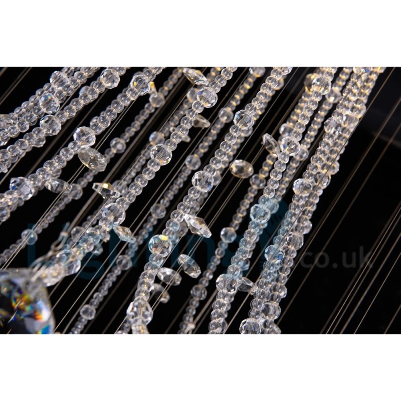 4 ライト モダン K9 クリスタル ラウンド フラッシュ マウント シーリング ライト