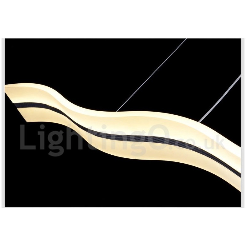 調光可能なリモコン付きリニアペンダントライト モダンデザイン