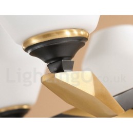 純真鍮製、豪華で素朴なレトロヴィンテージ真鍮ペンダントキャンドルシャンデリア、ガラスシェード付き