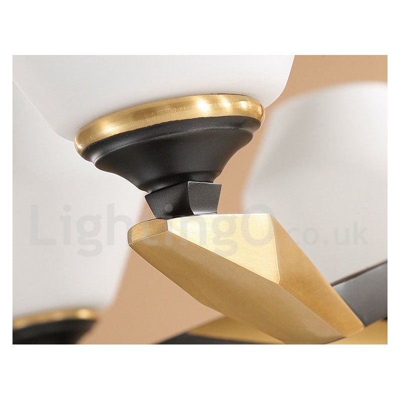 純真鍮製、豪華で素朴なレトロヴィンテージ真鍮ペンダントキャンドルシャンデリア、ガラスシェード付き