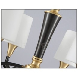 純真鍮の贅沢で素朴なレトロヴィンテージ真鍮ストーンペンダントキャンドルシャンデリア、ガラスシェード付き