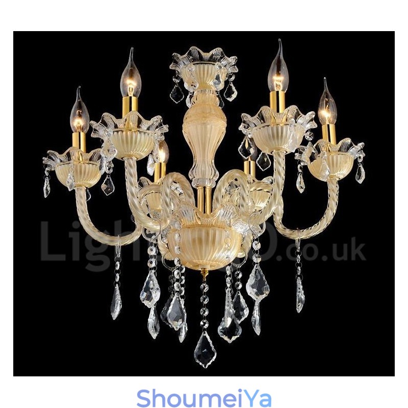 クリスタル 豪華 モダン コンテンポラリー ペンダント キャンドル シャンデリア