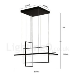調光可能なリニアペンダントライト、リモコン付き、アンビエントライト、塗装仕上げ、アルミニウム、モダンデザイン