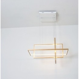 調光可能なリニアペンダントライト、リモコン付き、アンビエントライト、塗装仕上げ、アルミニウム、モダンデザイン