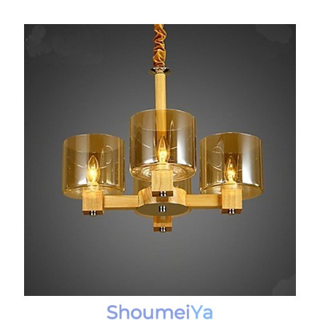 ファッションペンダントランプテーブル木製ガラスカバー