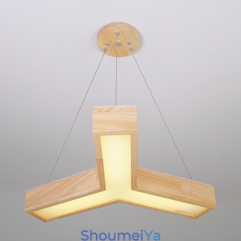 木製モダントライアングルペンダントライト