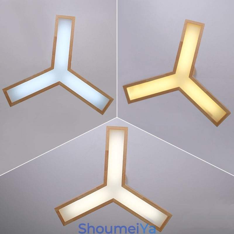 木製モダントライアングルペンダントライト