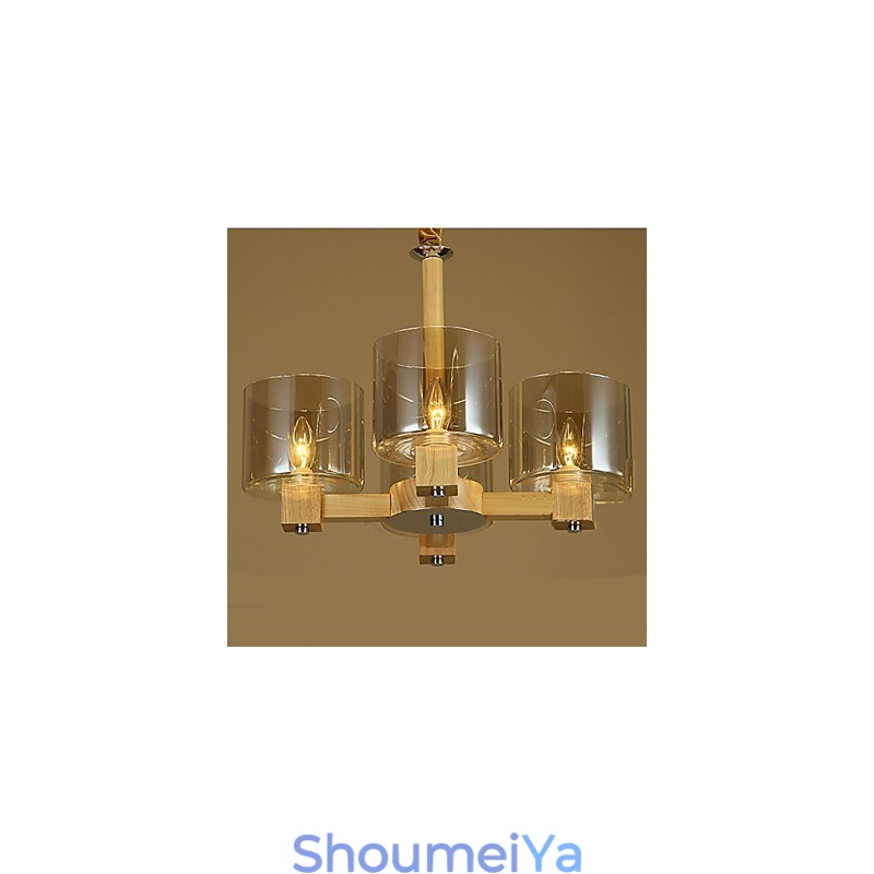 ファッションペンダントランプテーブル木製ガラスカバー