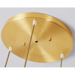 ガラスシェード付き純真鍮製素朴なロッジ北欧スタイルのペンダントライト