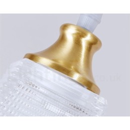 ガラスシェード付き純真鍮製素朴なロッジ北欧スタイルのペンダントライト