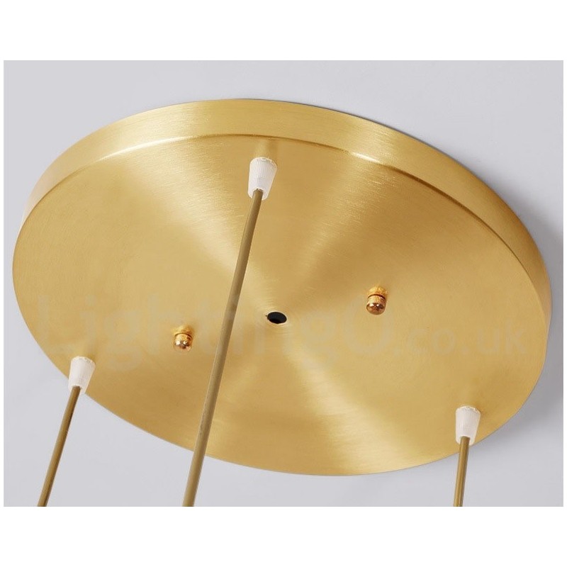 ガラスシェード付き純真鍮製素朴なロッジ北欧スタイルのペンダントライト