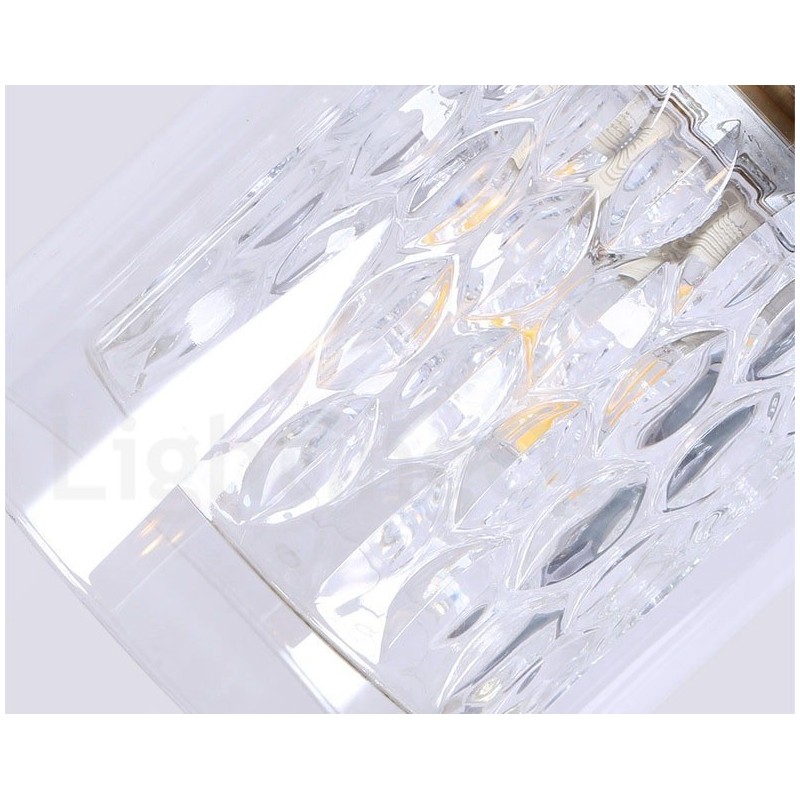 ガラスシェード付き純真鍮製素朴なロッジ北欧スタイルのペンダントライト