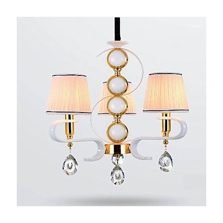 ファブリックシャンデリア 3 ライト モダン ミニマリスト ハイグレード ランプ