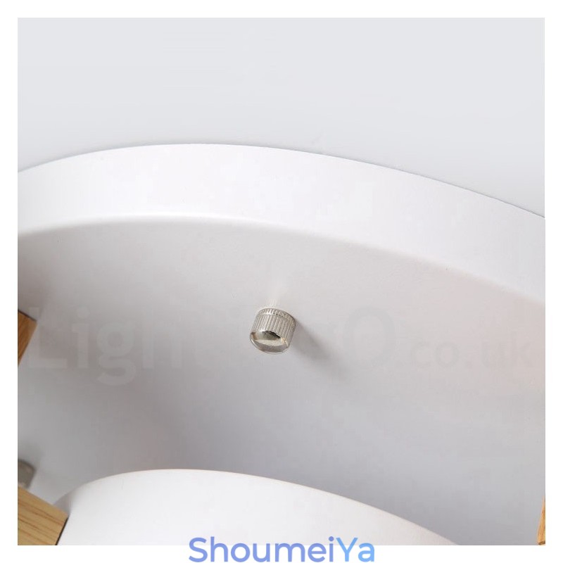木製シャンデリア モダン コンテンポラリー 北欧スタイル フラッシュマウント 天井ライト アクリルシェード付き