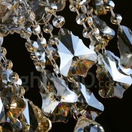 12 ライト レトロ コニャック カラー K9 クリスタル モダン シャンデリア