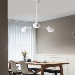 リニアレトロシャンデリア 3 ライト アクリルシェード付き 屋外ガレージ