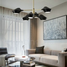 2段マルチカラー リニア レトロ シャンデリア 6ライト アクリルシェード付き 屋外 ガレージ