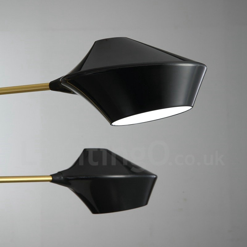 2段マルチカラー リニア レトロ シャンデリア 6ライト アクリルシェード付き 屋外 ガレージ