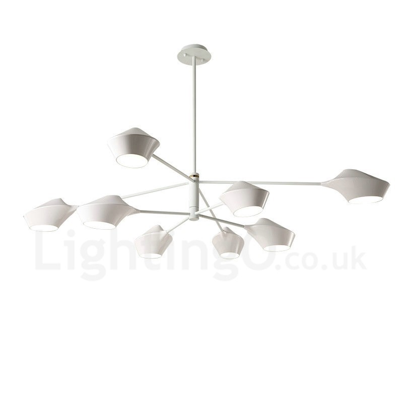 2段マルチカラー リニア レトロ シャンデリア 8ライト アクリルシェード付き 屋外 ガレージ