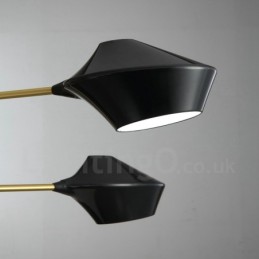 2段マルチカラー リニア レトロ シャンデリア 8ライト アクリルシェード付き 屋外 ガレージ