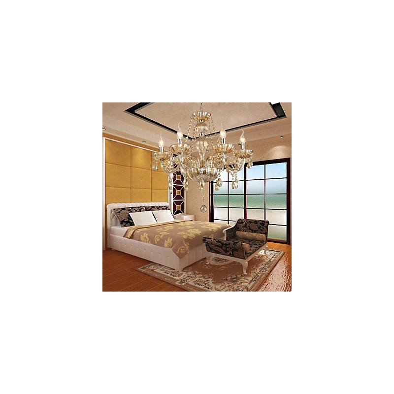 伝統的なクラシッククリスタル電気メッキガラスシャンデリア