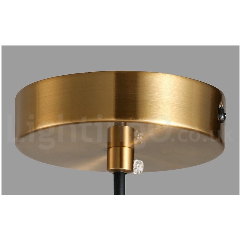 1 ライト インダストリアル スタイル ゴールド ミニ スタイル 電気メッキ 塗装仕上げ ペンダント ライト ガラス シェード付き