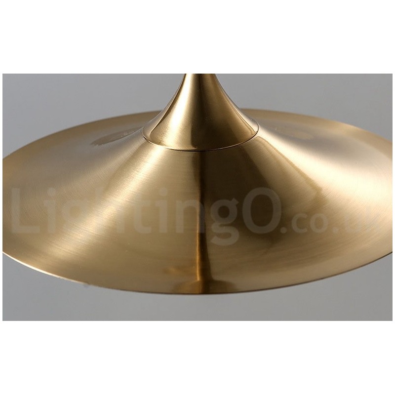 1 ライト インダストリアル スタイル ゴールド ミニ スタイル 電気メッキ 塗装仕上げ ペンダント ライト ガラス シェード付き