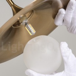 1 ライト インダストリアル スタイル ゴールド ミニ スタイル 電気メッキ 塗装仕上げ ペンダント ライト ガラス シェード付き