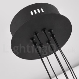 6 ライト ノルディック ポストモダン デザイン シャンデリア アクリル シェード付き