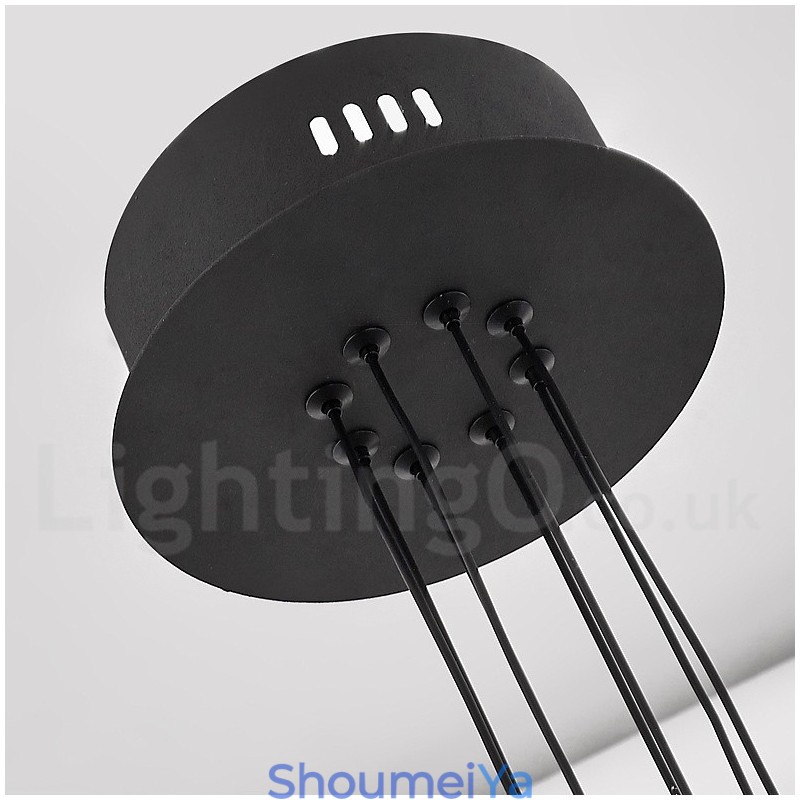 6 ライト ノルディック ポストモダン デザイン シャンデリア アクリル シェード付き