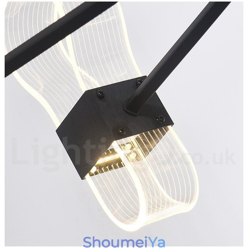 6 ライト ノルディック ポストモダン デザイン シャンデリア アクリル シェード付き