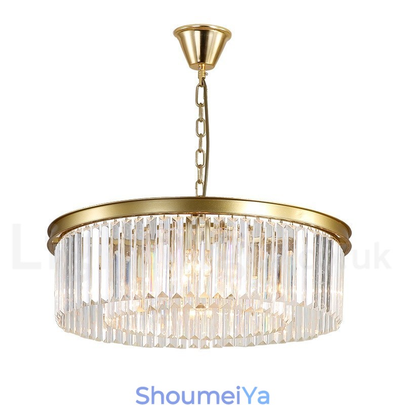 ポストモダンラグジュアリーラウンドK9クリスタルペンダントシャンデリアライト展示ホール