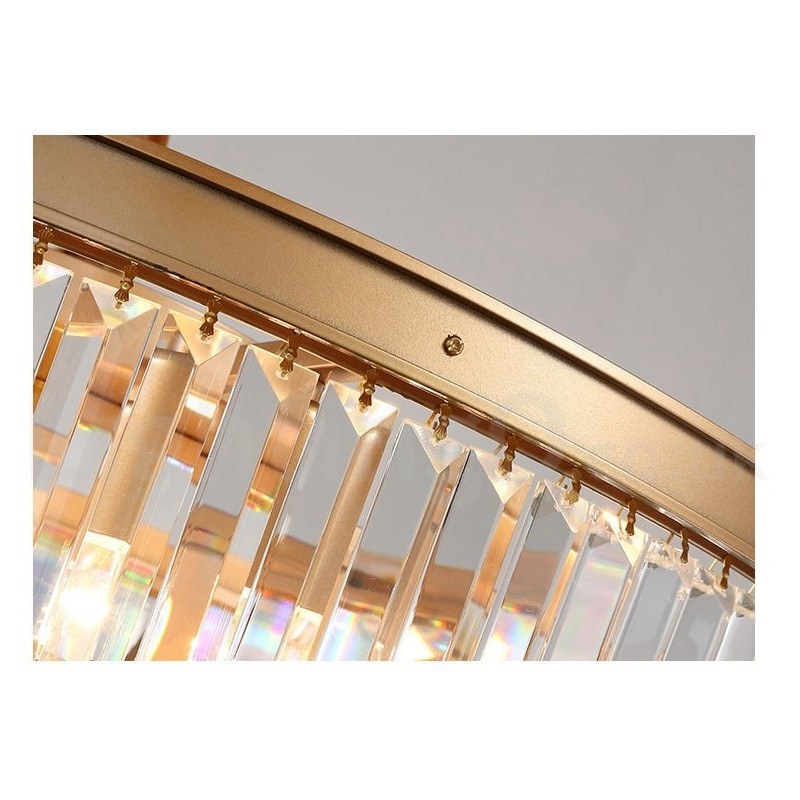 ポストモダンラグジュアリーラウンドK9クリスタルペンダントシャンデリアライト展示ホール