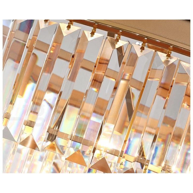 ポストモダンラグジュアリーラウンドK9クリスタルペンダントシャンデリアライト展示ホール