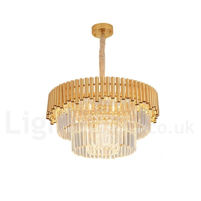 ポストモダンゴールドラグジュアリーラウンドK9クリスタルペンダントシャンデリアライト展示ホール