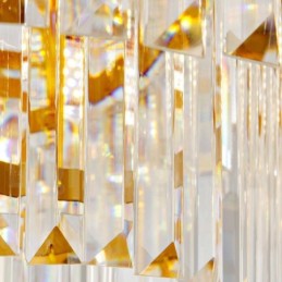 ゴールドポストモダンラグジュアリーラウンドK9クリスタルペンダントシャンデリア展示ホール