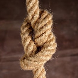 レトロな手作り麻ロープカントリーヤードシャンデリアランプ、インダストリアルカントリースタイル