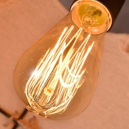 レトロな手作り麻ロープカントリーヤードシャンデリアランプ、インダストリアルカントリースタイル