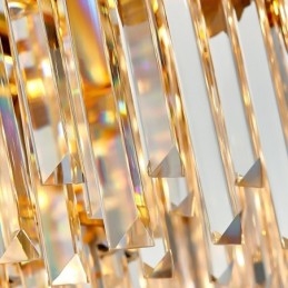 高級ポストモダン ブラック＆ゴールド ラウンド K9 クリスタル ペンダント シャンデリア