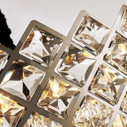 2段の高級ポストモダン ブラック＆ゴールド ラウンド K9 クリスタル ペンダント シャンデリア