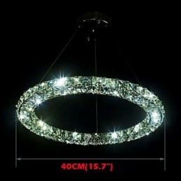 クリスタルペンダント照明 モダンシングル D40CM 3面 K9 クリスタル屋内天井照明 ランプ器具