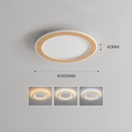 丸型木製モダンフラッシュマウント天井ライト屋内照明器具