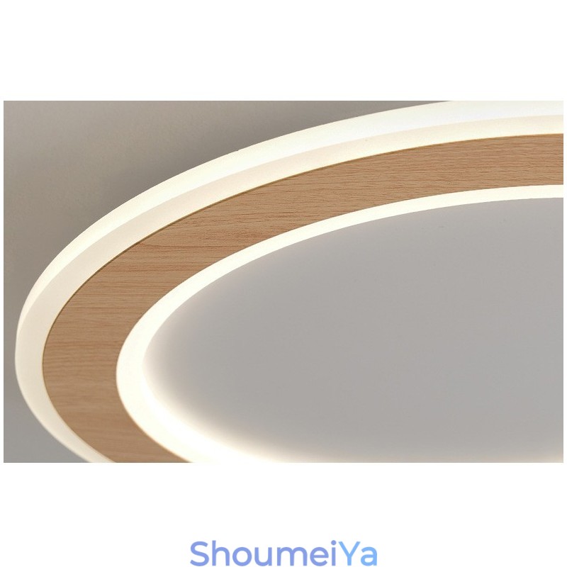 丸型木製モダンフラッシュマウント天井ライト屋内照明器具