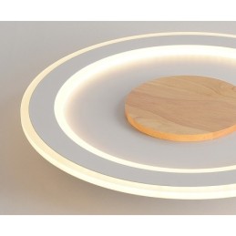 丸型木製モダンフラッシュマウント天井ライト屋内照明器具