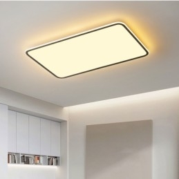 モダンで大型の調光可能な長方形のフラッシュマウント天井ライト屋内照明器具